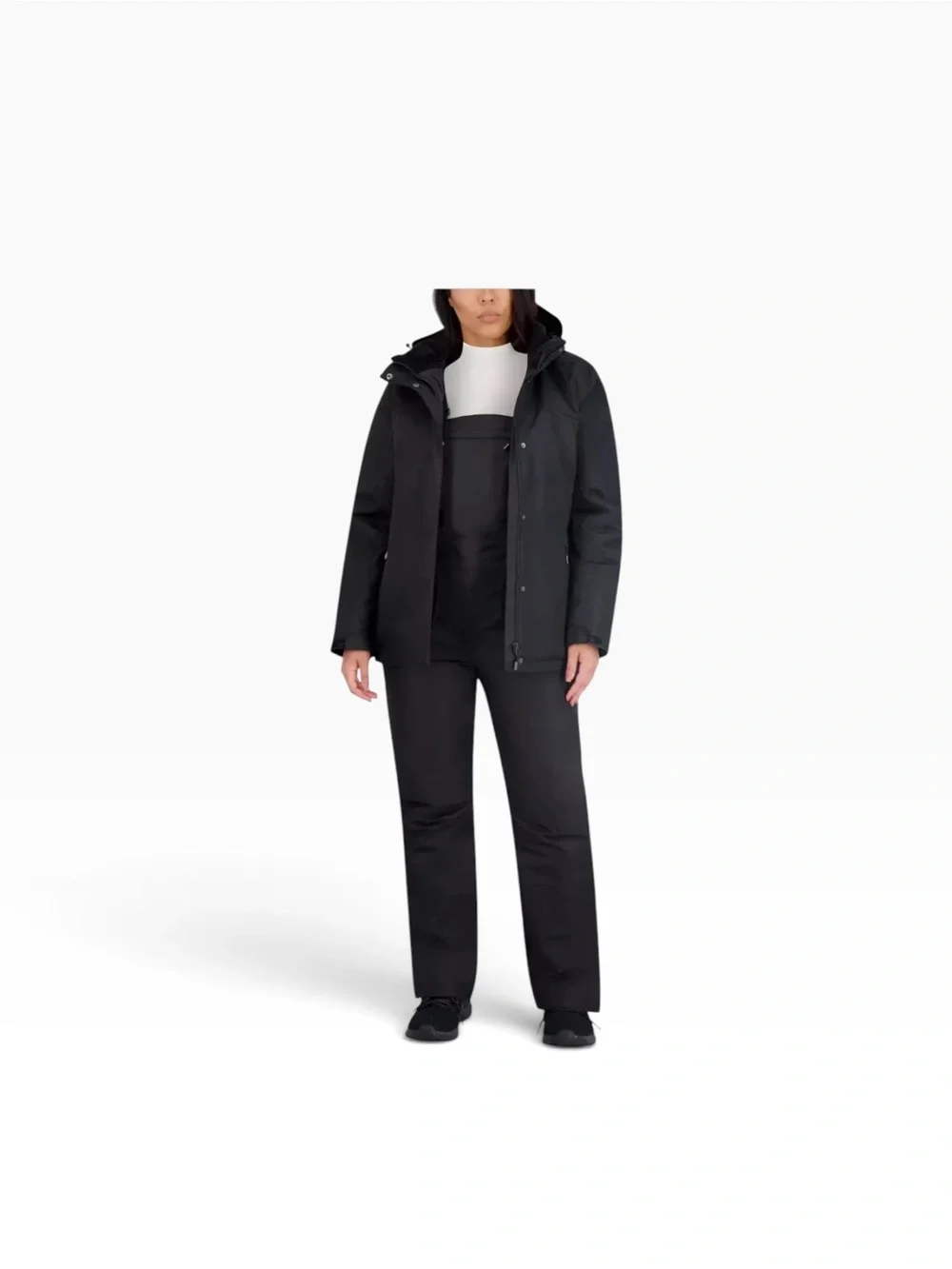 Gerry Ladies’ Snow‑Sky Jacket NWOT | XL Black Waterproof Insulated Hooded Coat